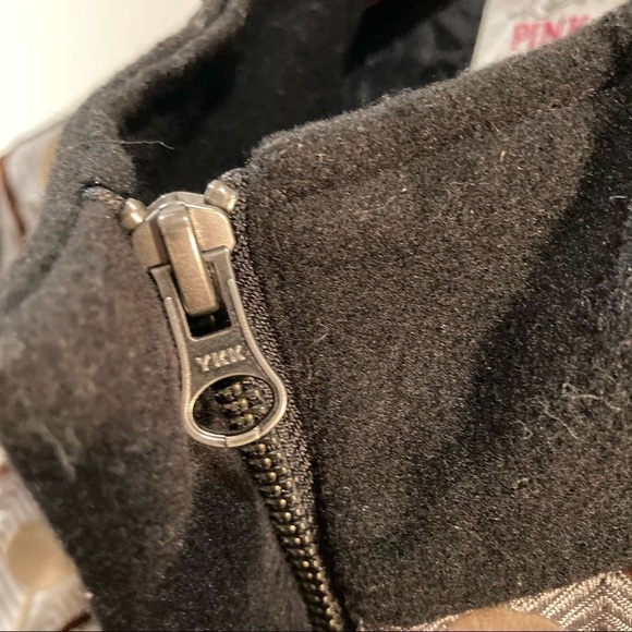 PINK MARTINI Sz L Arabesque Style Colour Block Quilted Lining Pockets Coat - Picture 7 of 11